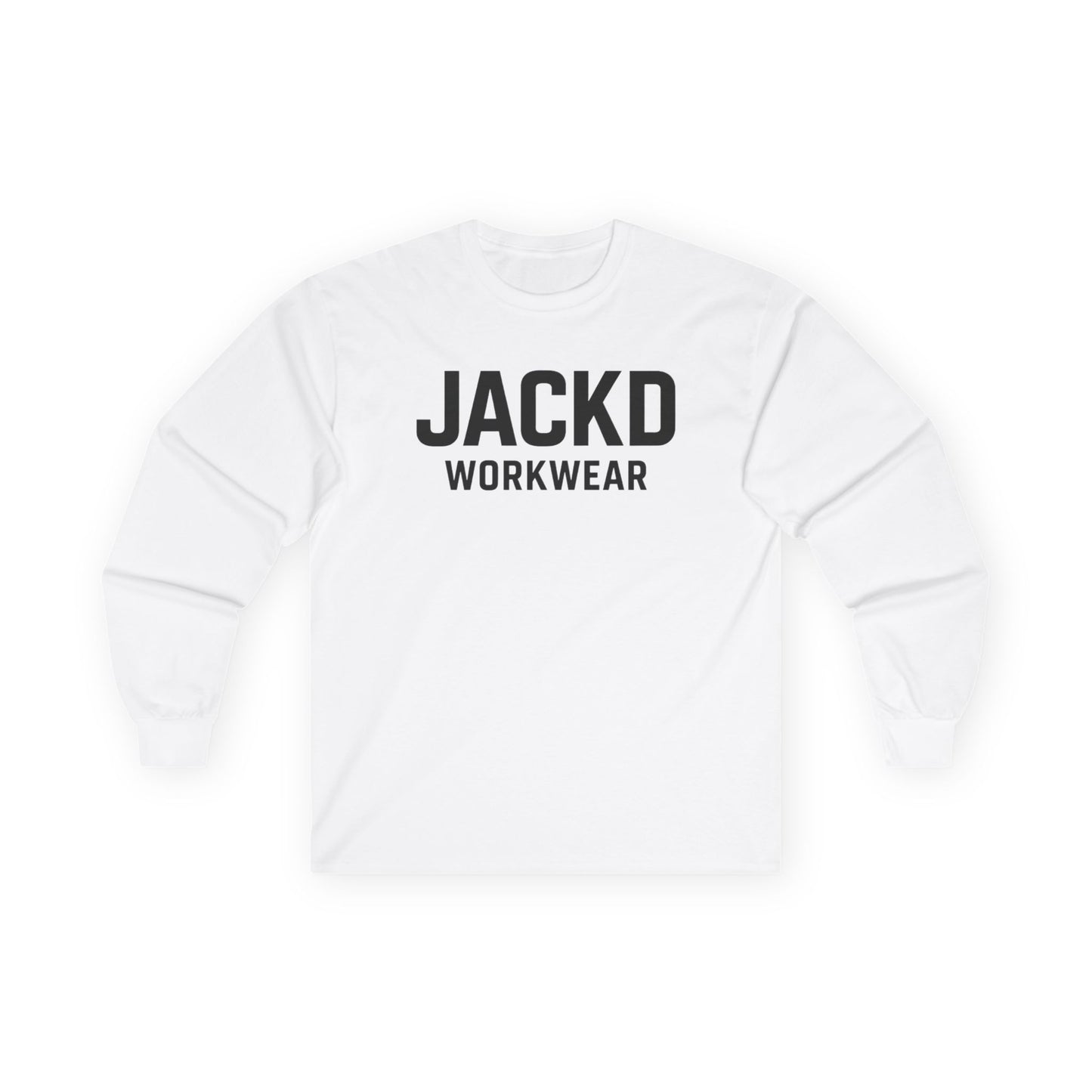 JACKD Workwear Long Sleeve Tee — "Work Hard, Get JACKD"